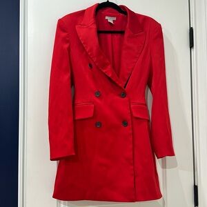 H&M cherry red coat